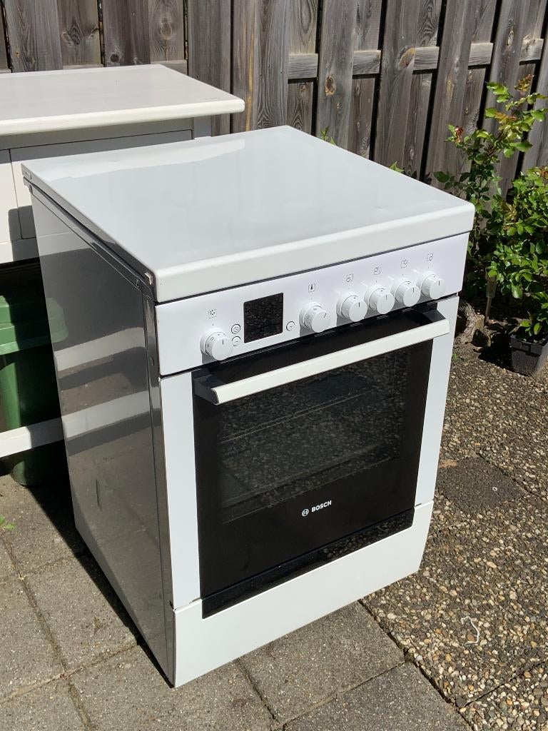 Gasfornuis Bosch met electrische oven, Witgoed en Apparatuur, Fornuizen, Ophalen, Gebruikt, Hete lucht, 4 kookzones