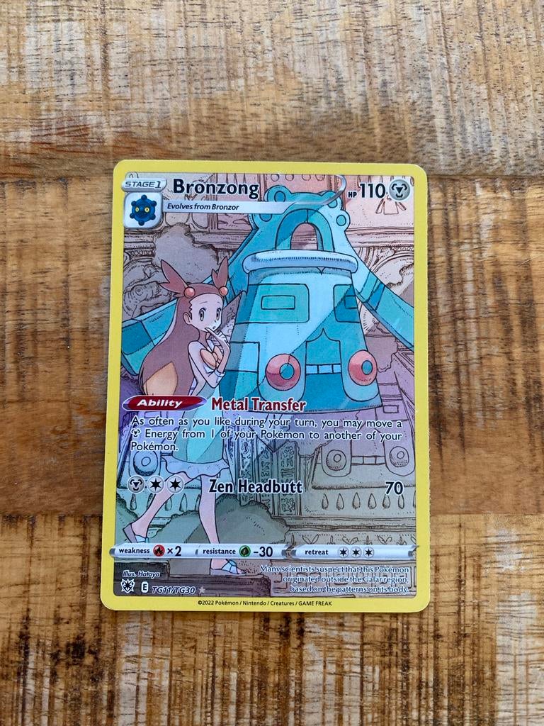Pokémon Bronzong TG11/TG30 Trainer Gallery Kaart, Ophalen of Verzenden, Zo goed als nieuw, Losse kaart
