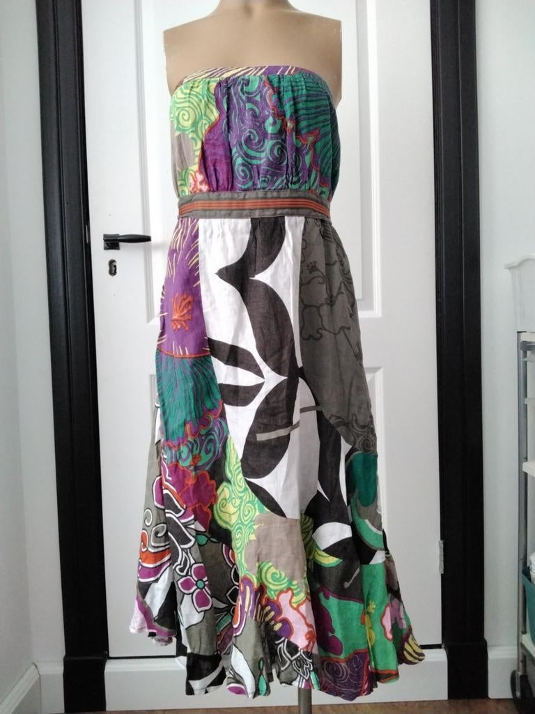 Dept strapless linnen jurkje, ook als rok te dragen, Maat 38/40 (M), Overige kleuren, Ophalen of Verzenden, Zo goed als nieuw