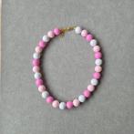 Kralen ketting roze / lichtroze / wit, Sieraden, Tassen en Uiterlijk, Kettingen, Overige materialen, Verstelbaar, Nieuw, Ophalen of Verzenden