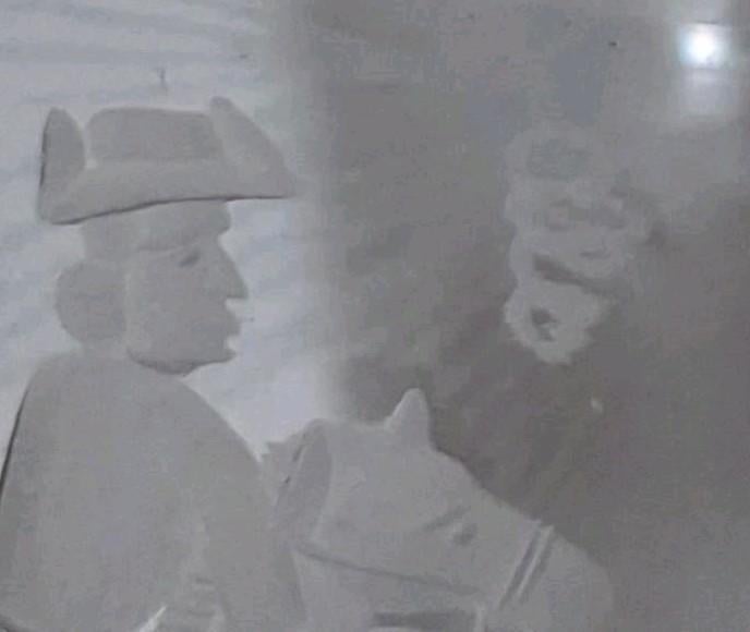 Oud geslepen glas Duel Soldaten uniek Boheems? 19e eeuws?, Antiek en Kunst, Ophalen of Verzenden