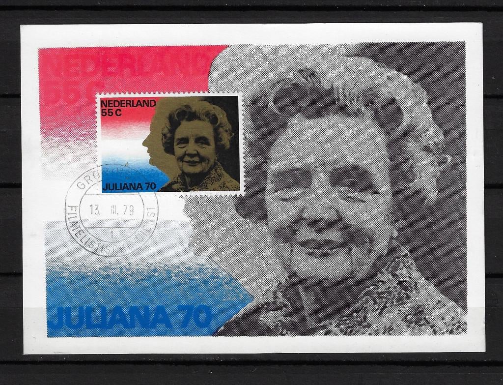 H-12 Herdenkingskaart Juliana briefkaartformaat, Postzegels en Munten, Brieven en Enveloppen | Nederland, Ophalen, Briefkaart