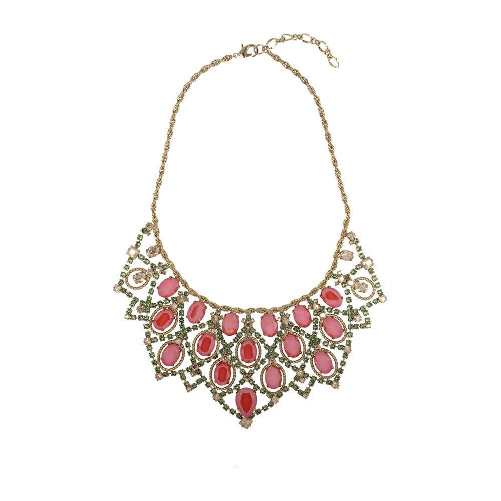 Otazu Waterval Coralia Ketting met Kristallen - 25% korting, Sieraden, Tassen en Uiterlijk, Kettingen, Met kristal, Overige materialen
