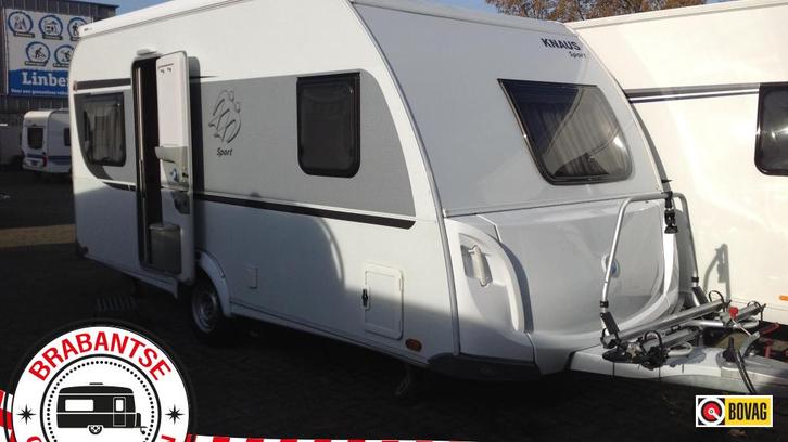 Knaus Sport 450 FU Met Mover & Thule luifel, Caravans en Kamperen, Caravans, tot en met 4, Rondzit, Knaus, Frans bed, Overige typen