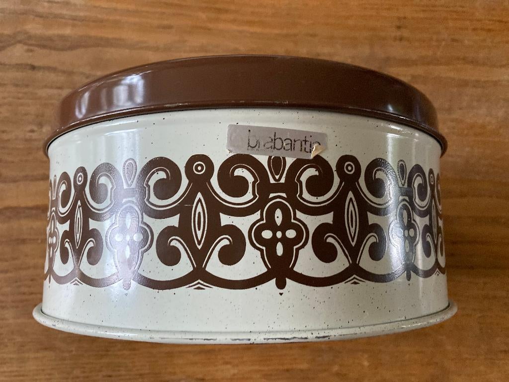 Vintage Brabantia koektrommel bruin creme, Verzamelen, Ophalen of Verzenden, Huis en Inrichting