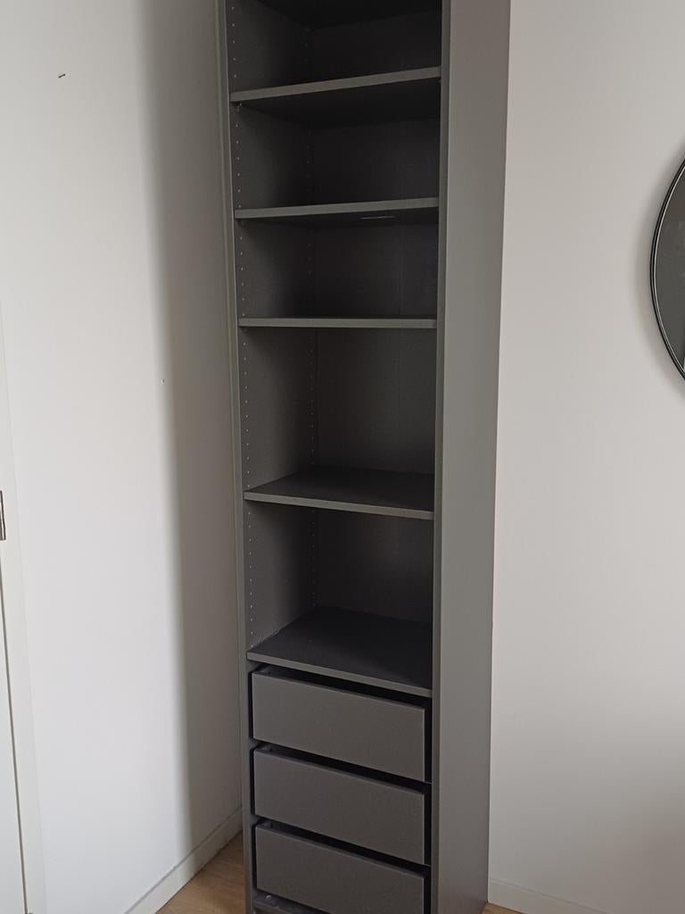 IKEA PAX Kledingkast Grijs - 3 Lades, 6 Planken, Huis en Inrichting, Ophalen