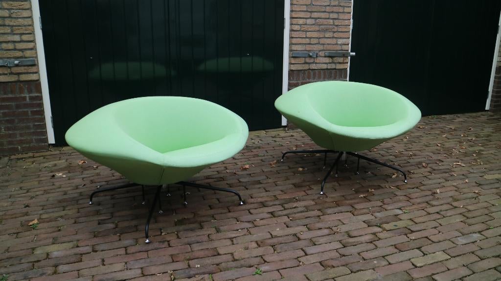 Artifort Kirk fauteuils., 75 tot 100 cm, Zo goed als nieuw, Stof, 50 tot 75 cm