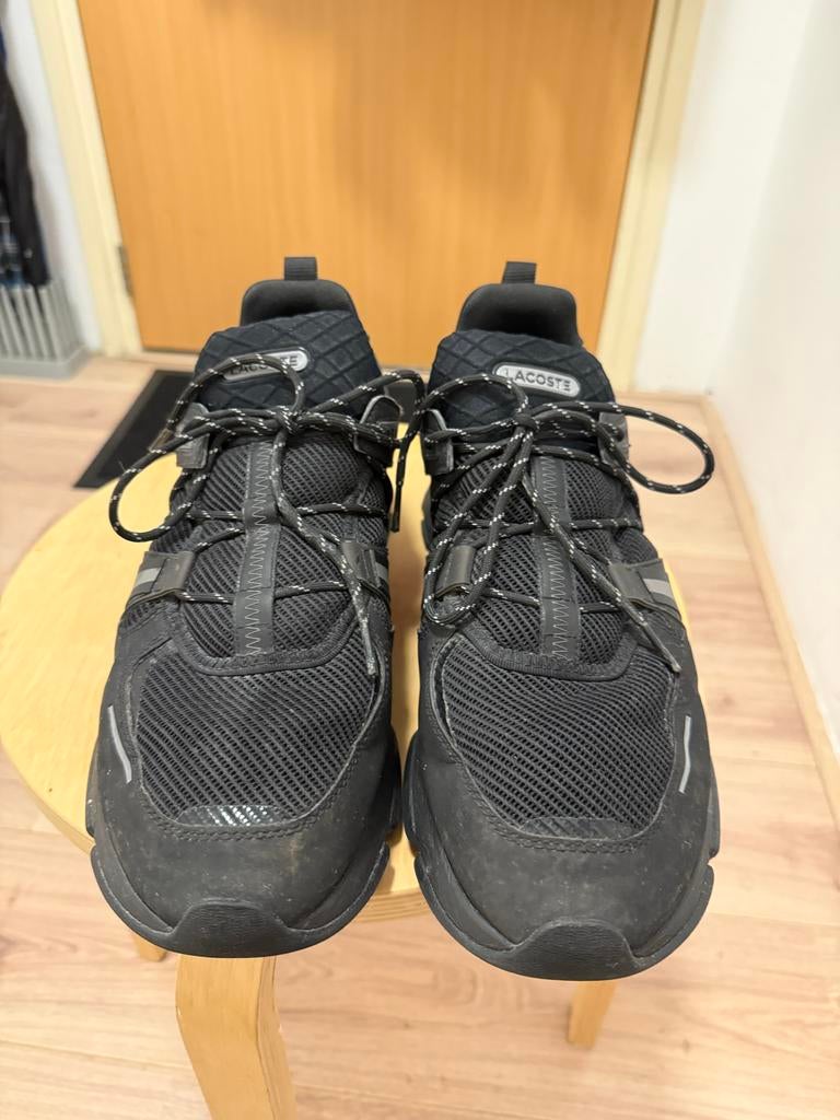 Lacoste zwarte schoenen maat 46, Ophalen of Verzenden, Gedragen, Zwart, Sneakers of Gympen