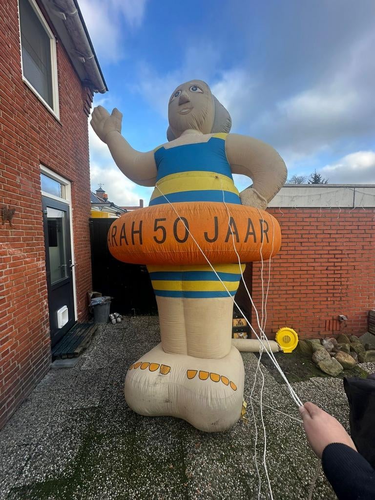 Opblaasbare Sarah pop te huur voor 50e verjaardag, Ophalen, Gebruikt, Feestartikel, Abraham of Sarah