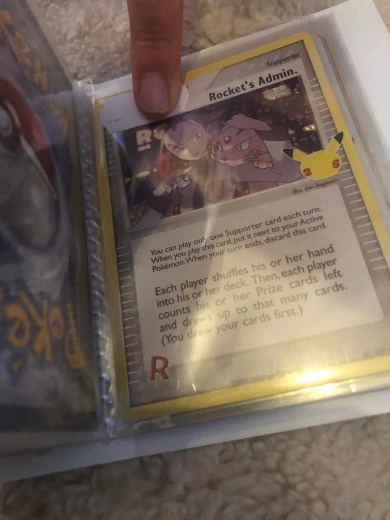 Pokémon Kaart: Rocket's Admin. Supporter, Ophalen of Verzenden, Zo goed als nieuw, Losse kaart
