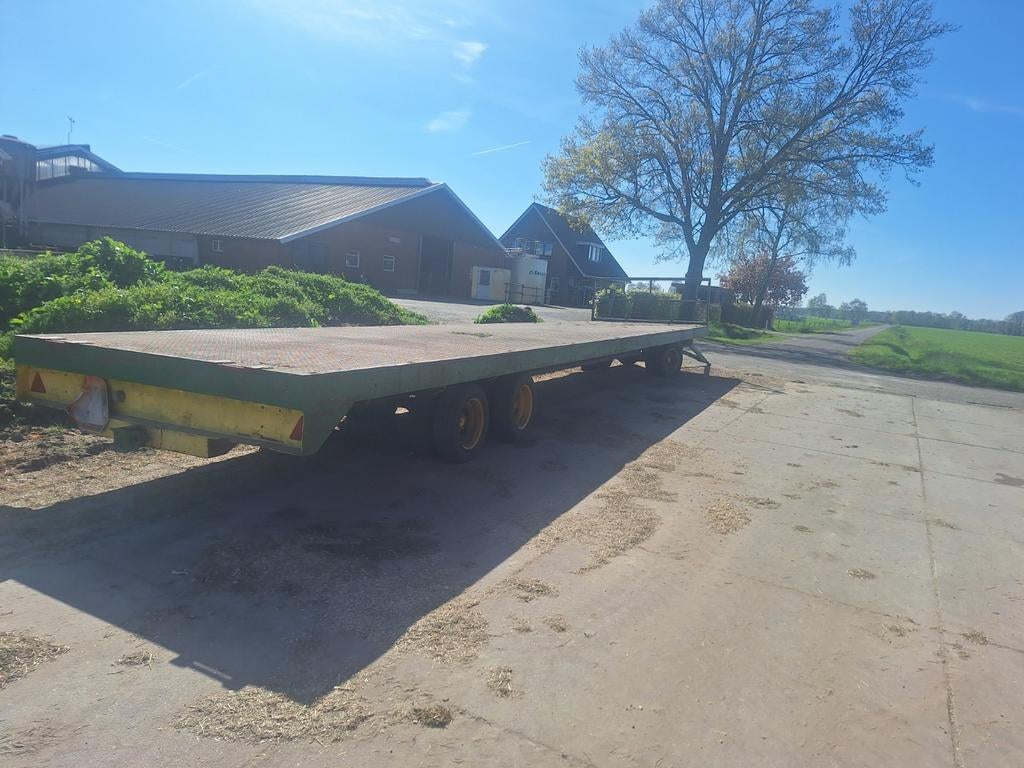 Grote platte balenwagen, Zakelijke goederen, Ophalen of Verzenden, Akkerbouw, Transport