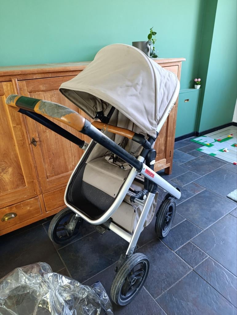 Dubatti kinderwagen met grote wielen, Gebruikt, Verstelbare duwstang, Ophalen, Kinderwagen