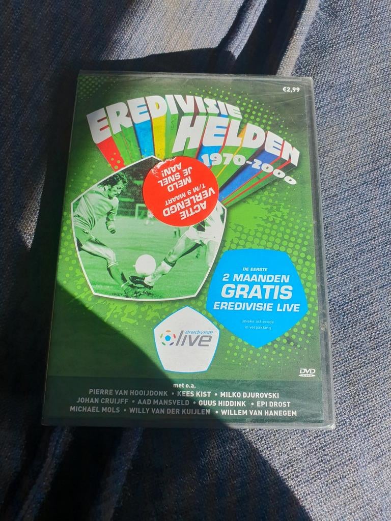 Gloednieuwe dvd eredivisie helden 1970 tot 2000, Alle leeftijden, Ophalen, Zo goed als nieuw
