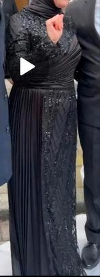 Exclusieve Zwarte Feestjurk tesettur abiye  - Maat 42/44, Kleding | Dames, Ophalen of Verzenden