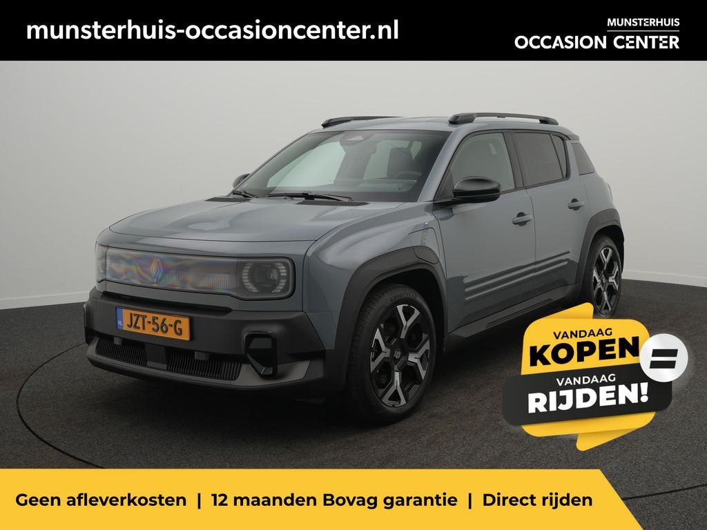Renault 4 Comfort Range Techno 52 kWh - RIJKLAARPRIJS - DEMO, 12 maanden, Stof, 750 kg, Origineel Nederlands