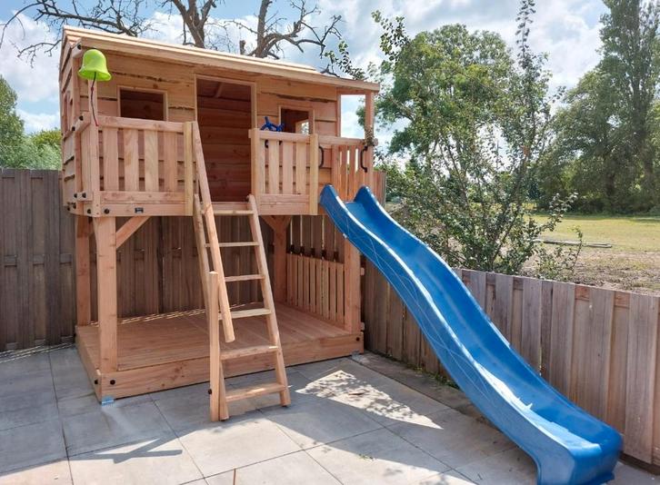 BOOMHUT LANDHUIS speeltoren speelhuis klimtoren speeltoestel, Kinderen en Baby's, Speelgoed | Buiten | Speeltoestellen, Nieuw