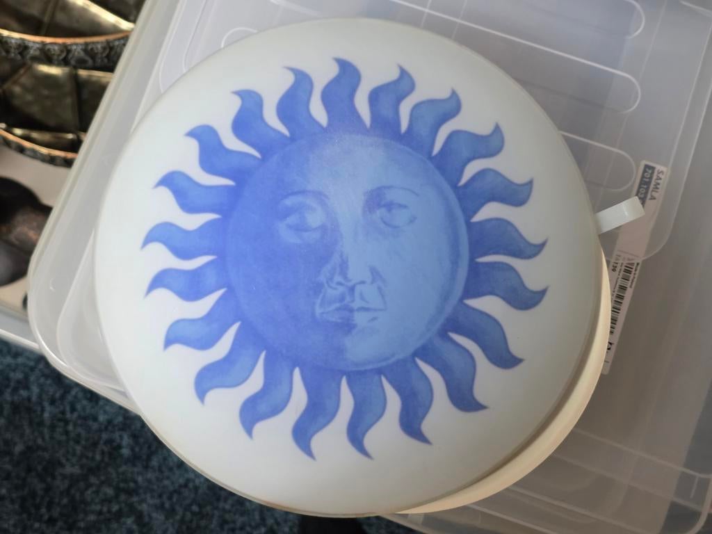 Plafonnière, Ophalen of Verzenden, Gebruikt, Glas