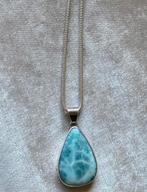 Zilveren ketting met Larimar hanger nieuw, Overige voorstellingen, Verzenden, Nieuw, Met edelsteen