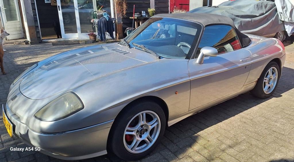 Fiat Barchetta grijs met hardtop en windvanger en rolbeugel, Auto's, Particulier, Te koop