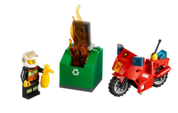Lego city brandweer motor en minifigure 60000, Compleet, City, Lego, Ophalen of Verzenden