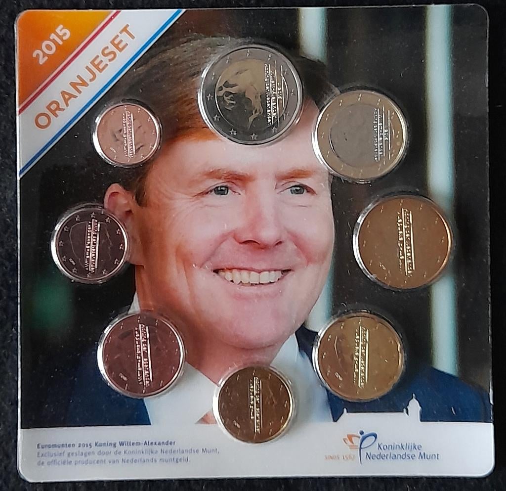 Nederland 2015 Oranjeset 1 cent-2 euro UNC, Ophalen of Verzenden, Koningin Beatrix, Euro's, Setje