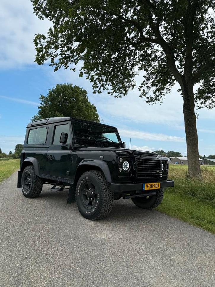 Land Rover Defender 90, Auto's, Bestelauto's, Particulier, Land Rover, Diesel, Origineel Nederlands, Zwart, Ophalen