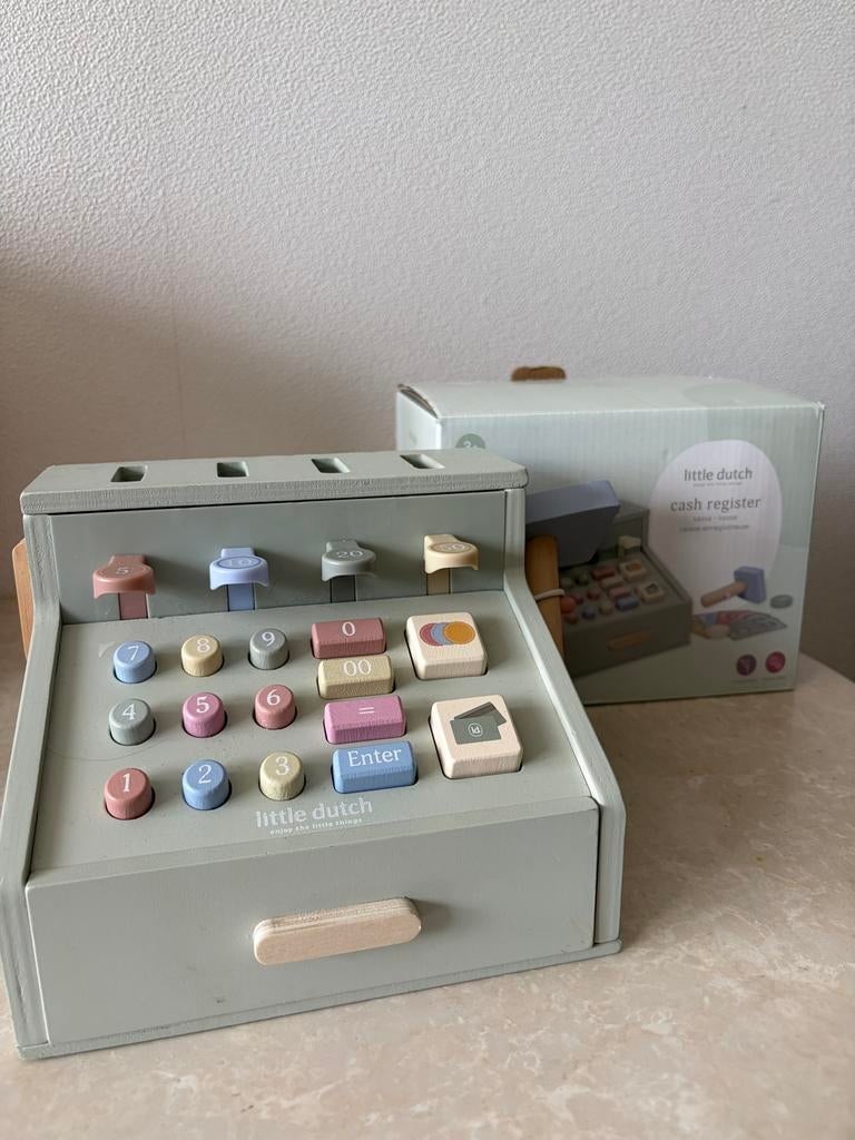 Little Dutch Houten Kassa met Scanner, Kinderen en Baby's, Speelgoed | Educatief en Creatief, Ophalen of Verzenden, Zo goed als nieuw