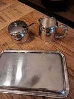 Zilveren Dienblad Set met Suikerpot en Melkkan, Antiek en Kunst, Antiek | Goud en Zilver, Ophalen of Verzenden, Zilver