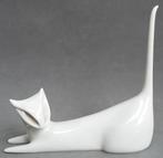 Om 1970 Royal Dux Bohemia Kat Poes Beeld Sculptuur Beeldje, Antiek en Kunst, Antiek | Porselein, Ophalen of Verzenden