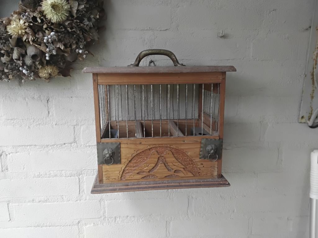 Oud vinkenkooitje, Ophalen, Zo goed als nieuw, Hout, Vogelkooi