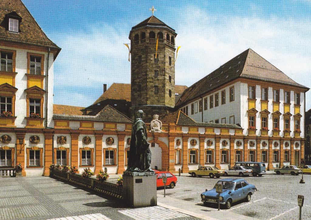 Duitsland, Bayreuth met auto's oa Ford Escort MK1 en MK3, Verzamelen, Ophalen of Verzenden, 1960 tot 1980, Gelopen, Duitsland