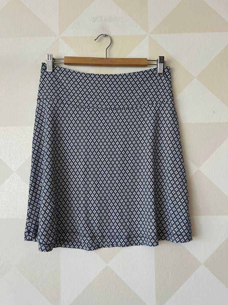 King Louie Border Skirt rok bloem wit bloem M/38 zgan, Kleding | Dames, Rokken, Maat 38/40 (M), Blauw, Ophalen of Verzenden, Zo goed als nieuw