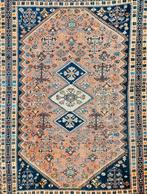 Handgeknoopt Perzisch wol Shiraz tapijt nomad 110x150cm, Crème, Gebruikt, Vintage Perzisch, Onbekend