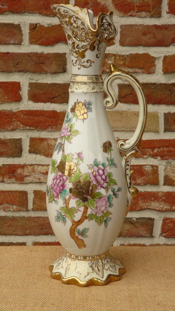 handbeschilderde Herford vaas - 40 cm hoog, Ophalen of Verzenden