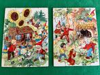 2 Oude houten kabouter-puzzels in een doos., Ophalen of Verzenden, 10 tot 50 stukjes, Zo goed als nieuw, 2 tot 4 jaar