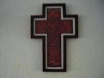 kruis religie jezus christ bijbel tekst hout sfeer decoratie, Ophalen of Verzenden
