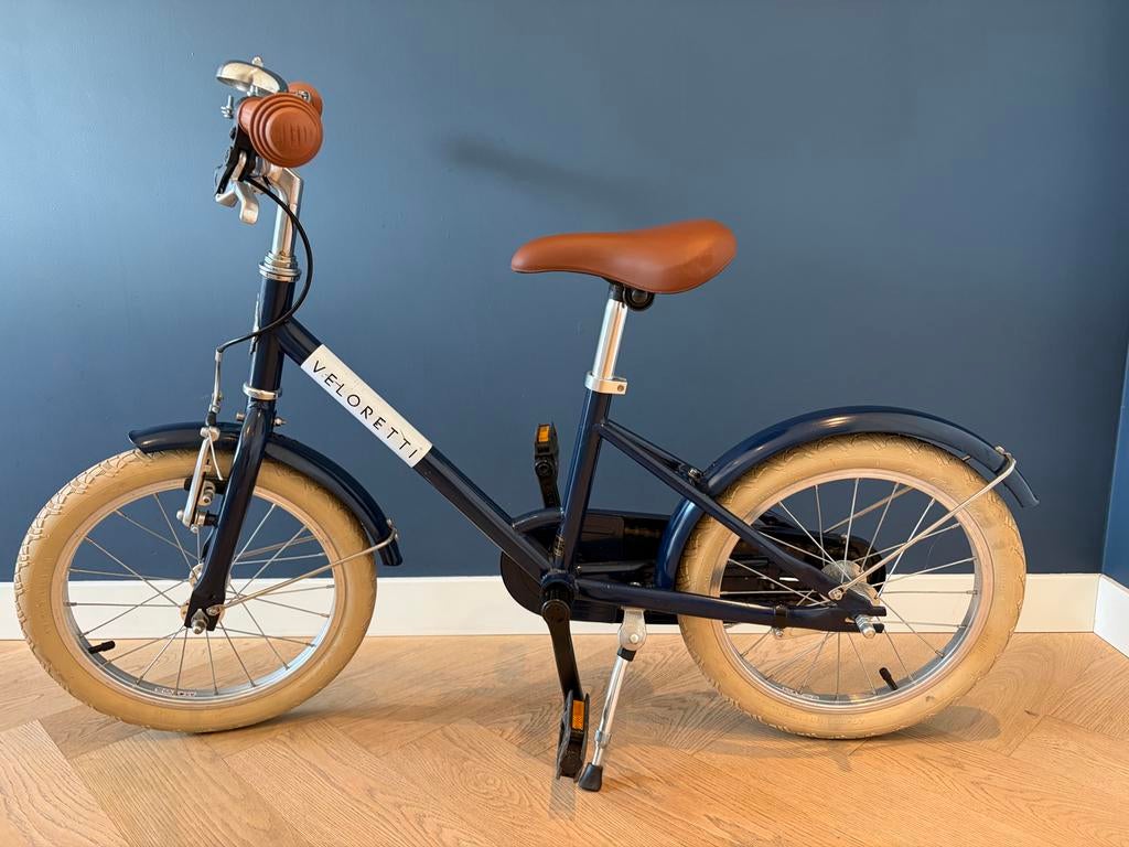 Veloretti Maxi kinderfiets donkerblauw, Fietsen en Brommers, Fietsen | Kinderfietsjes, Zo goed als nieuw, 16 tot 20 inch, Ophalen