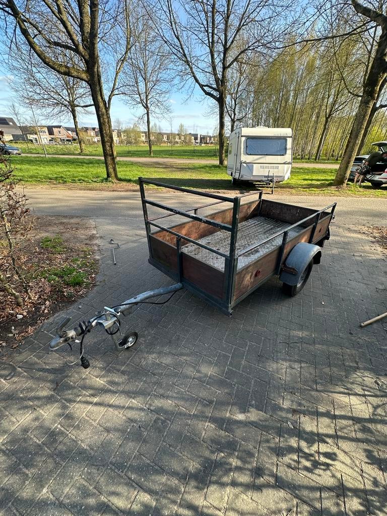 Stevige aanhanger - enkele as, Gebruikt, Geen merk, Ophalen of Verzenden, Geen merk