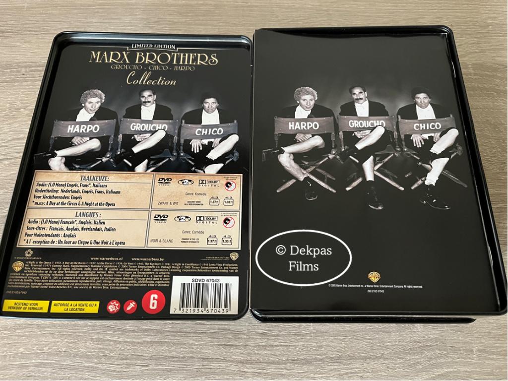 Dvd's Marx Brothers Collection - Tinbox - 6-Disc, Vanaf 6 jaar, Ophalen of Verzenden, Gebruikt, Overige genres