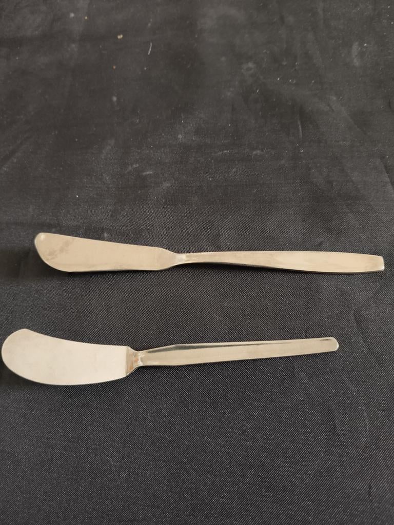 Set van 2 RVS botermesjes, Antiek en Kunst, Ophalen of Verzenden