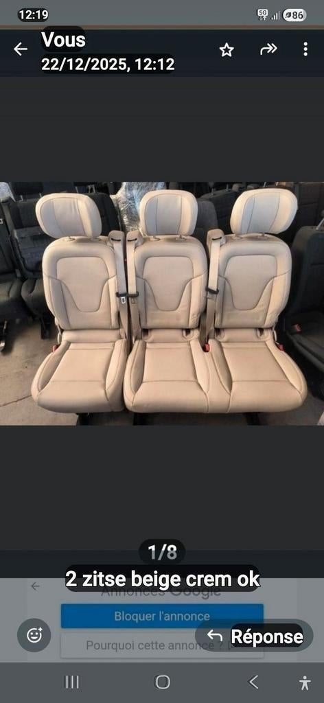 Zetels mercedes class v 250 300 447, Ophalen of Verzenden, Nieuw