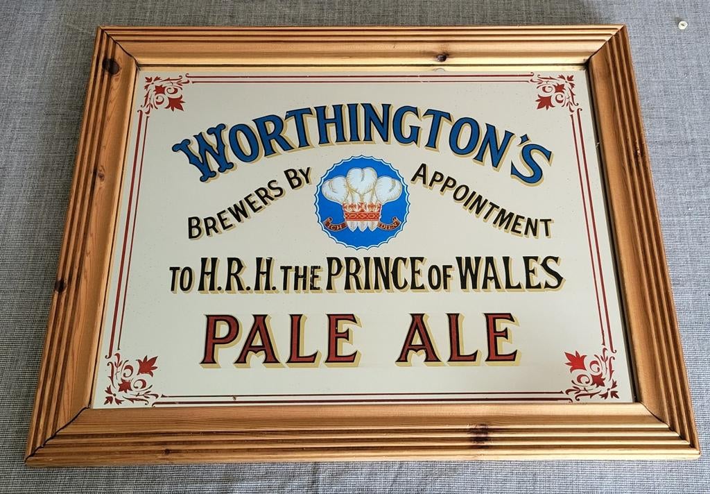 Worthington's Pale Ale Spiegel - Vintage Pub Decoratie, Ophalen, Rechthoekig