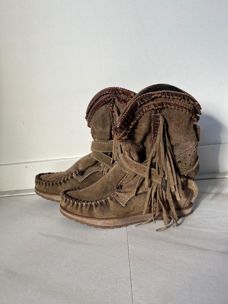 El vaquero maat 38, Kleding | Dames, Schoenen, Bruin, Lage of Enkellaarzen, Ophalen of Verzenden, El vaquero