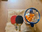 Tafeltennis batjes met balletjes in tas, Ophalen of Verzenden, Zo goed als nieuw, Net, Batje(s) of Balletje(s)