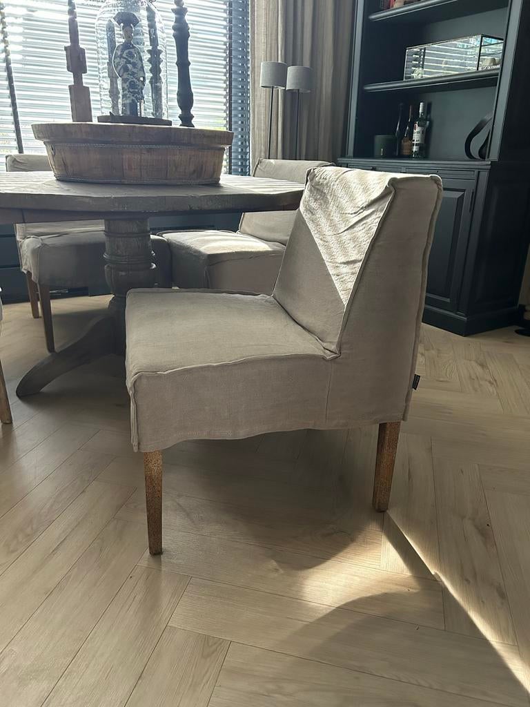 4x La Linde Eetkamerstoelen Aura Peeperkorn Stijl, Ophalen, Gebruikt, Overige kleuren, Vier