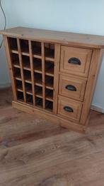 Grenen wijnrek met ruimte voor 20 flessen., Huis en Inrichting, Kasten | Secretaires, Ophalen, Gebruikt