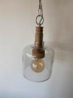 Hanglamp glas Riviera Maison, Huis en Inrichting, Lampen | Hanglampen, Ophalen, Zo goed als nieuw, Glas, 50 tot 75 cm