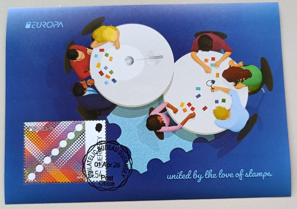 Guernsey 2026 cept (PF) cancelled block, Ophalen of Verzenden, Overige landen, Gestempeld