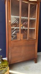 Vintage Vitrinekastje H148 B78 D42 boekenkast, kast, kastje, Ophalen, Glas, 100 tot 150 cm, Vintage, Klassiek