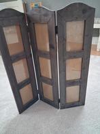 Houten drieluik fotolijst - Rustieke stijl, Ophalen of Verzenden, Gebruikt